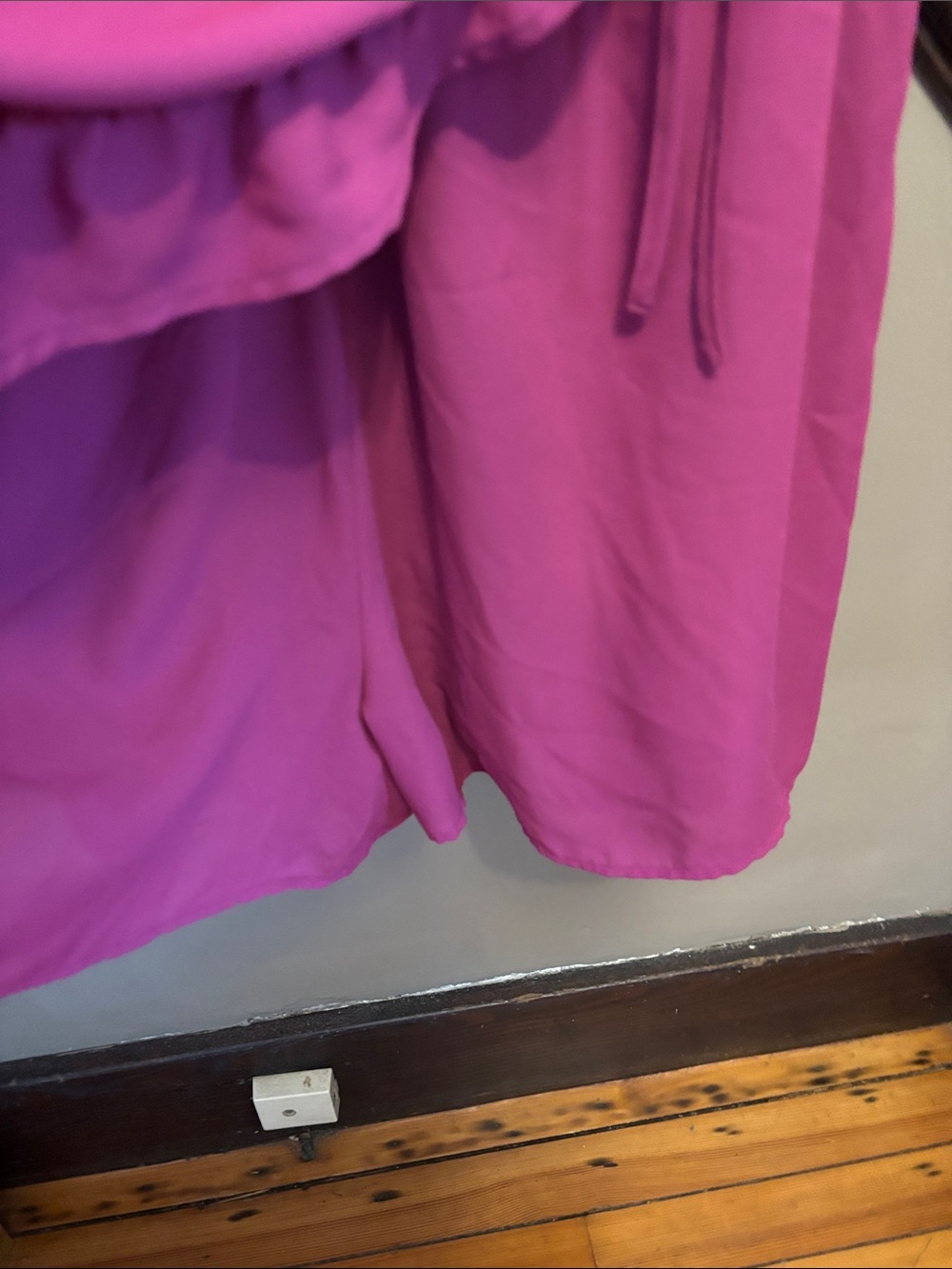 torrid Hot Pink Wrap Romper with Ruffle Detail - Picture 6 of 9